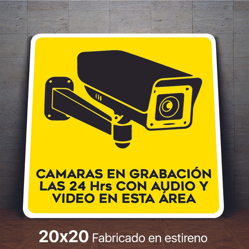 Señalamiento Camaras De Grabacion Video Vigilancia 20x20