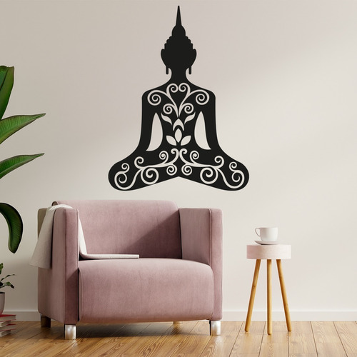 Vinilo Decorativo Buda Silueta 57x55,5 | Quotidiano