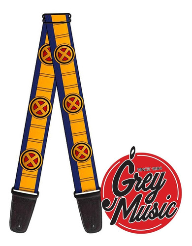 Correa Guitarra Bajo Buckle Down Gswxm040 X-men Azulamarillo