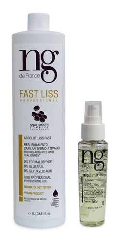 Kit Ng De France Fast Liss 1000ml + Biossentiel Oil 60ml