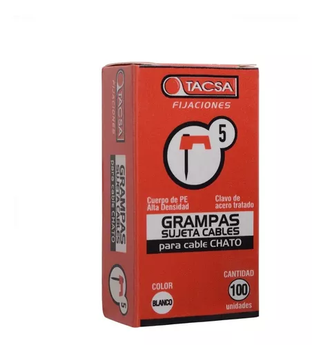 100u Grampas P/ Pared Sujeta Cables Coaxil Utp Taller U Otro