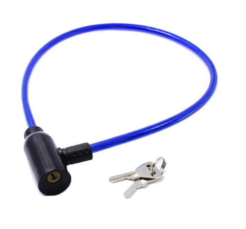 Candado De Seguridad Con Llave Para Bicicleta Color Azul