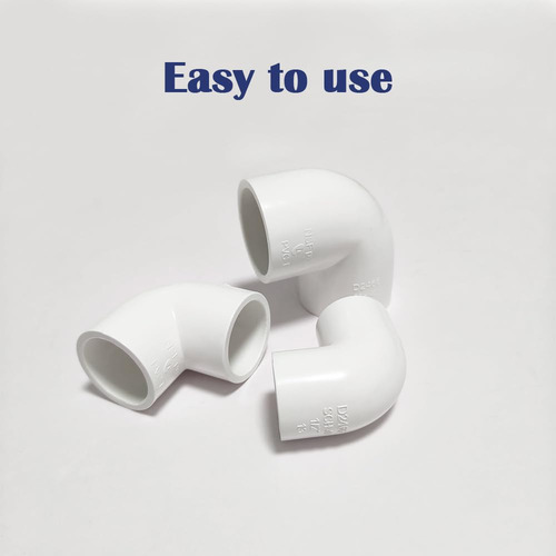 10 Adaptadores De Codo De 90 Grados Pvc Blanco 1/2 Pulgada
