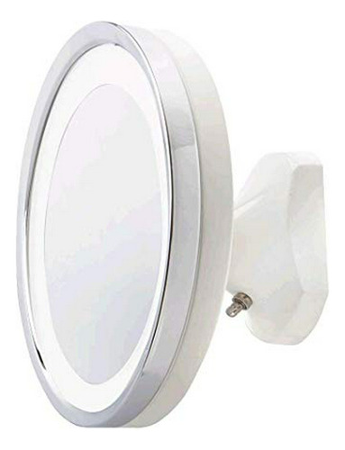 Jerdon Hl95wl 5x Encendido Led De Montaje En Pared Espejo, C