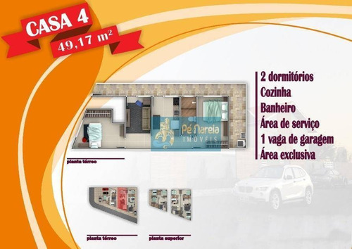 Casa Com 2 Dormitórios À Venda, 48 M² Por R$ 142.000 - R2p4c - Princesa - Praia Grande/sp - Ca0103