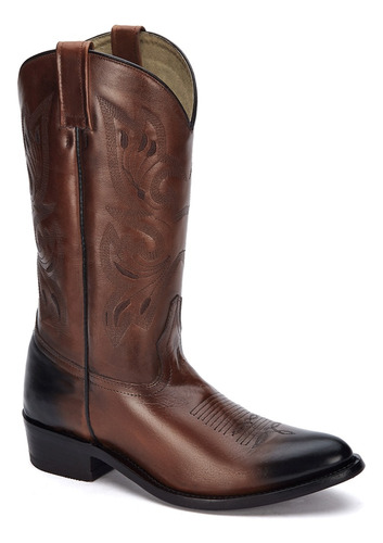 Bota Vaquera Hombre Original Western En Piel Corte Piel 