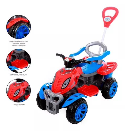 Quadriciclo Infantil a Pedal Spider - Maral com Empurrador, Shopping