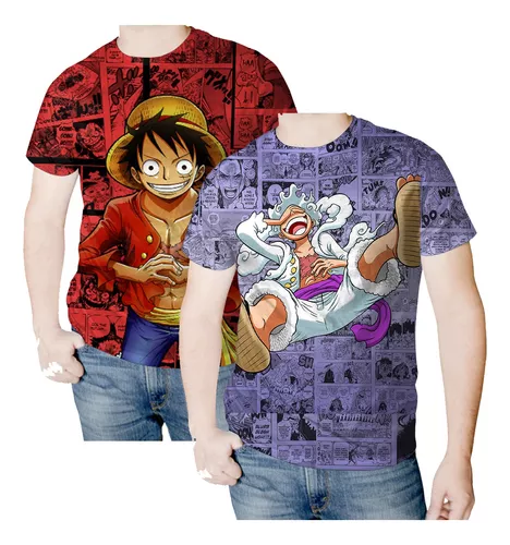 Camisa Camiseta Anime One Piece Luffy Gear 5 Modo Nika Nova Transformaçao  Personagem Adulto Infantil