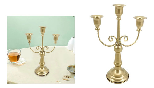 Candelabro De Metal, Centro De Mesa, Adorno Simple, Para Man