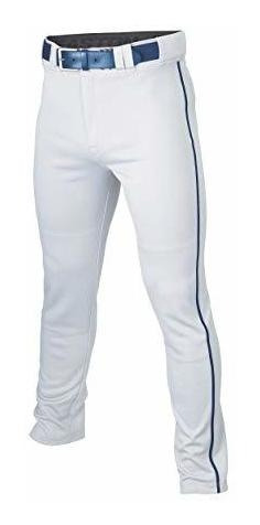 Easton Rival+ Piped Baseball Pant, White/navy, Adulto K28ye