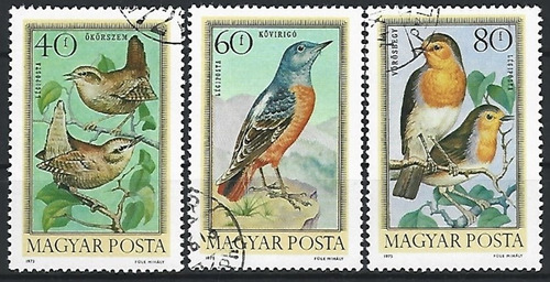 Filatelia - Hungría - Aves