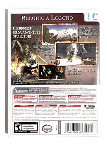 Zelda Twilight Princess Nintendo Wii. (Usado)