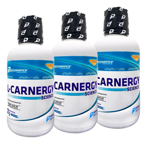 Combo 3 L-carnitina L Carnergy 2000mg 474ml Performance