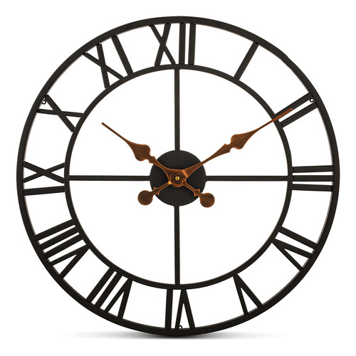 Bernhard Products Reloj De Pared Extra Grande De Hierro Forj