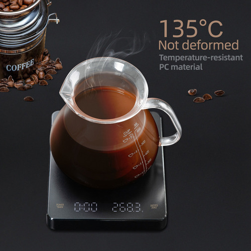 Báscula De Café Digital Con Temporizador, Led, 5 Kg Como Máx