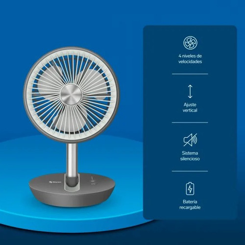 Ventilador Plegable Recargable Bl Blanco Blanco
