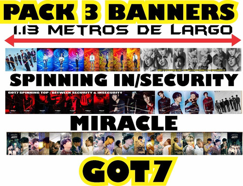 Poster Banner Got7 Spinning Top 1.13 Metros Security Kpop 