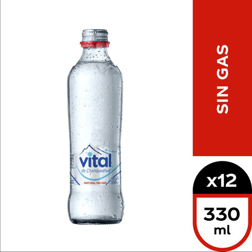 Agua Vital Botella Vidrio Sin Gas 330ml Pack X12 Unidades