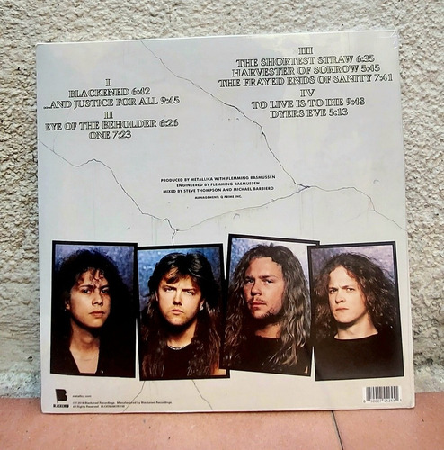 Imagen 2 de 2 de Metallica - And Justice.. (2 Vinilos) Nuevo.