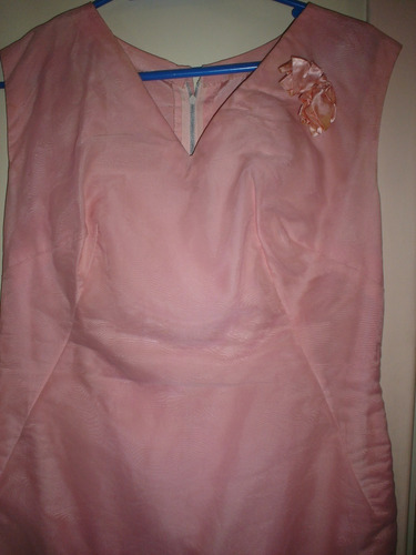 Vestido Organza Rosa T L Tie