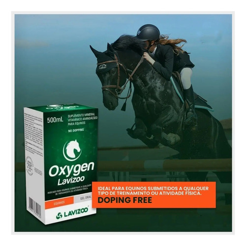 Oxygen-500ml/supl. Para Equinos/ Lavizoo/ Kit Com 2 Unidades