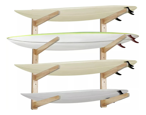 Rack Porta 4 Tablas Surf, Skate, Longboard, Wake, Snowboard