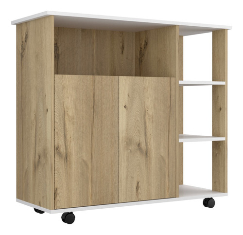 Meson Cocina + Mueble Microo - Bicolor Duna/blanco