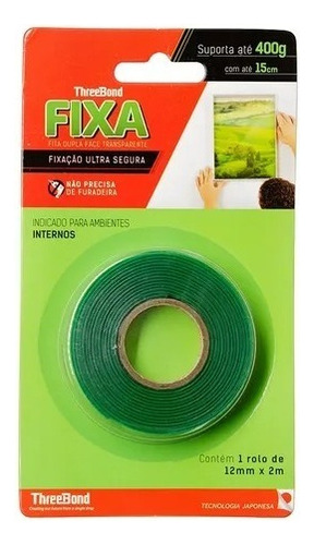 Kit 10 Fita Dupla Face Threebond Fixa Ultra Segura 12mmx2m