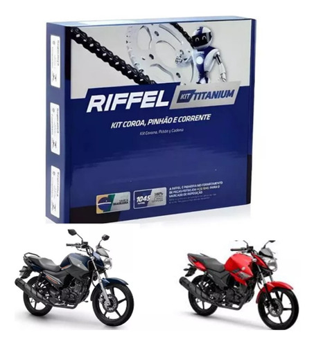 Kit Relação Riffel Fazer 150 Factor 125 150 2014 A 2022 Ybr