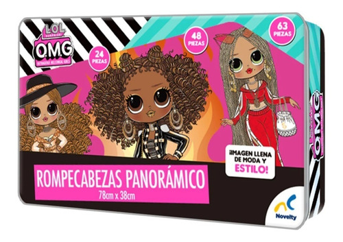 Rompecabezas Lol Surprise O.m.g. Panorámico Caja Metalica