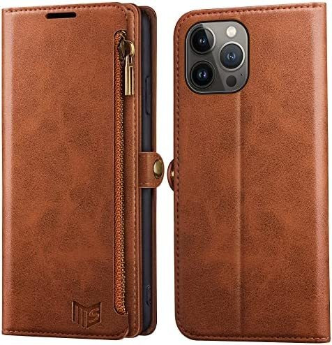 Imagen 8 de 9 de Funda Suanpot Para iPhone 14 Pro Max Cuero Wallet Brown