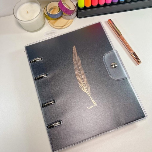 Fichário - Caderno Argolado Ultra Pvc - Noir - Ótima