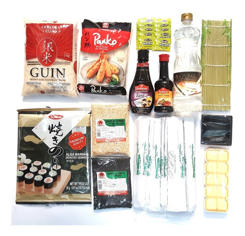 Kit Sushi / Hot Roll 4 - Completo Sem Barco ( Wasabi Sachê )