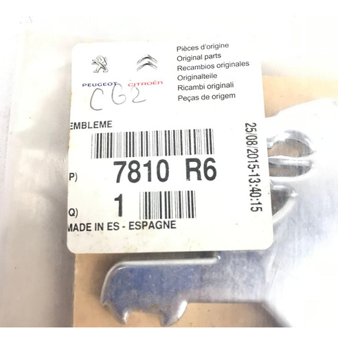 Emblema Cromado Leão Tampa Traseira Peugeot Hoggar Original
