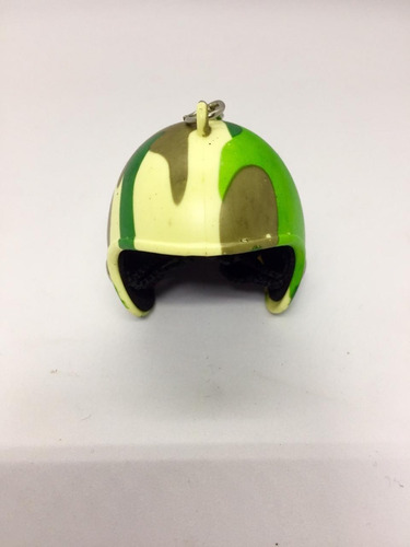 Llavero Casco Moto Camuflado Calidad Porta Llaves Mochila