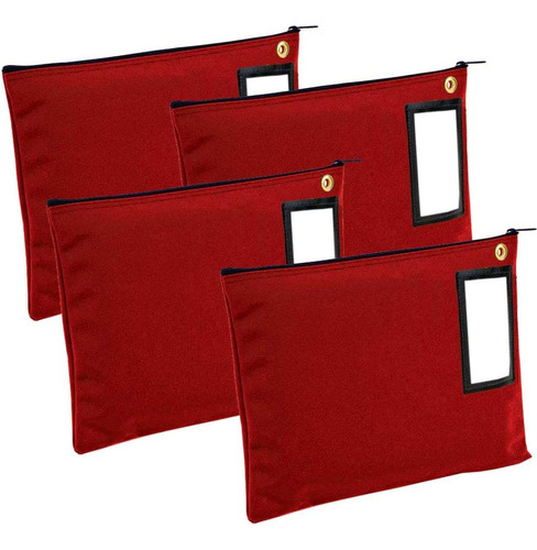 Bolsas Lona Cremallera 12x9 4 Unidades Gran Almacenamiento O