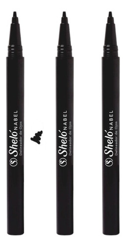 Delineador De Ojos Arabe (color Negro) Shelo Nabel® 0.2g 3pz