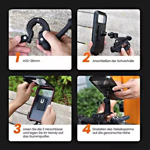 Base Soporte Porta Celular Moto Bicicleta Impermeable 360º