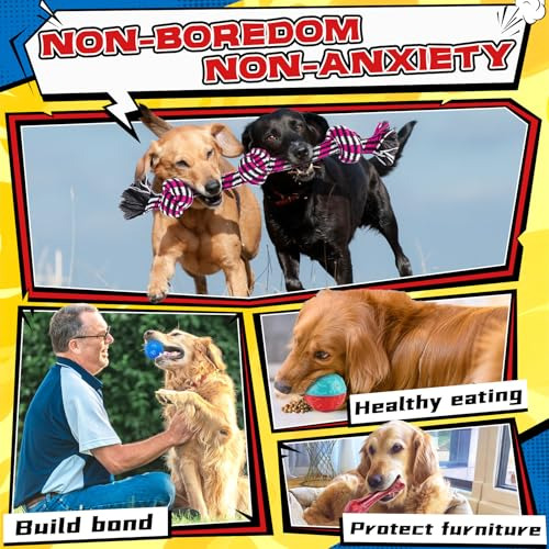 Zeaxuie Heavy Duty Dog Chew Toys Para Masticadores Agresivos