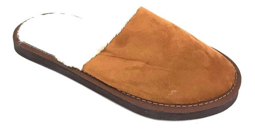 Pantufla De Hombre Con Piel (las Marianas Peluche)