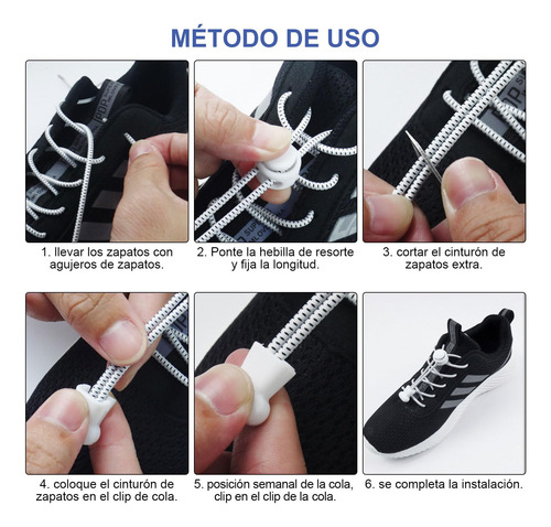 4 Pares Agujetas Elasticas, Cordones Elásticos Tenis