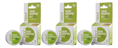 Blant Creme Nutritivo 6x1 Unhas E Cutículas Kit 3un De 7g