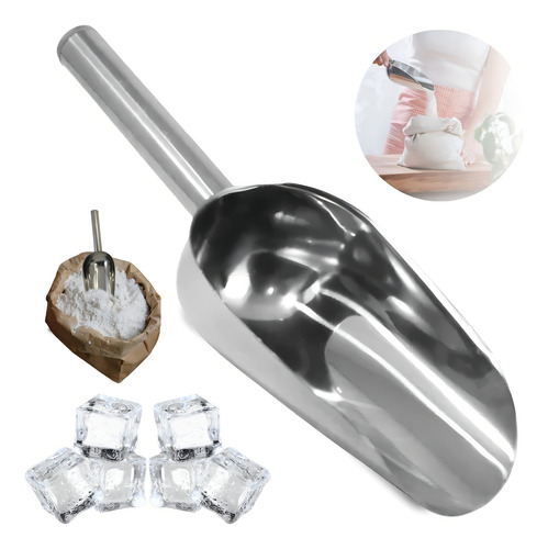 Concha Pegador Multiuso Inox Cereais Gelo Grande Grãos Ração