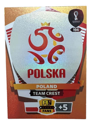 Cartas Adrenalyn Qatar 2022 - Team Poland.