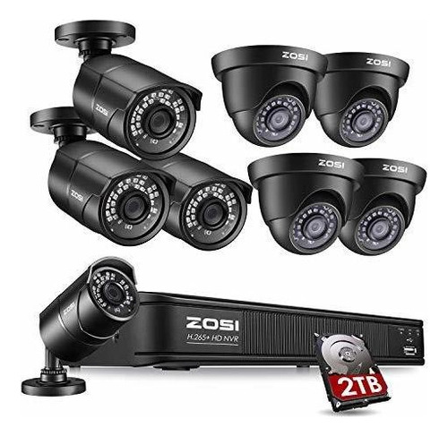 Sistemas De Cámaras De Seguridad Zosi 1080p H.265 + Poe Par