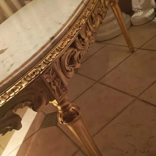 comprar Mesa Ratona Antigua Mármol Carrara Tallada Luis Xv Xvi