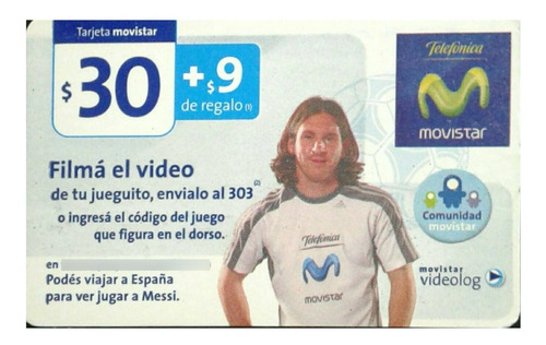 Tarjeta Movistar Lionel Messi 2010 De Colección