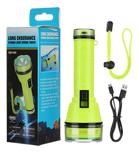 H Linterna De Buceo Linterna Subacuática Brillante Linterna