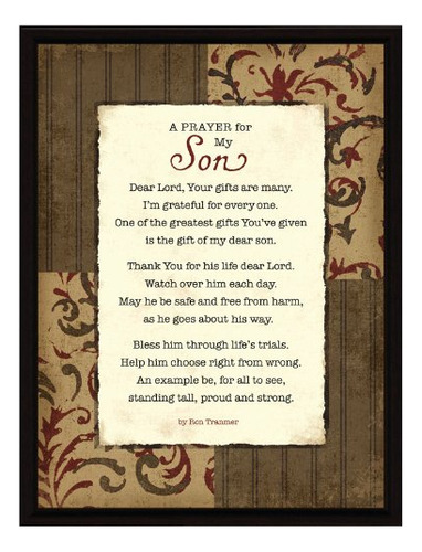 Prayer For My Son Wood Frame Plaque - Made In The Usa -...