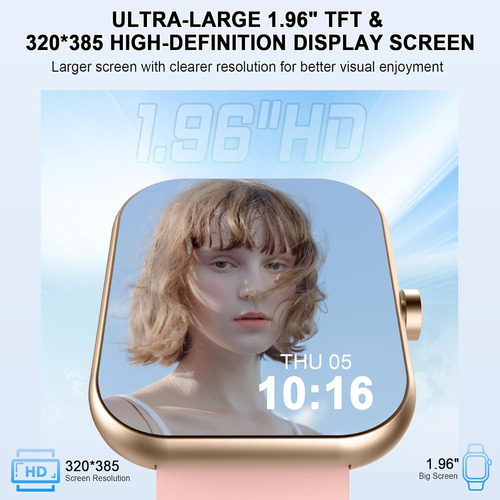 Smart Watch (answer/make Calls), 1.96 Hd Smartwatch For W...
